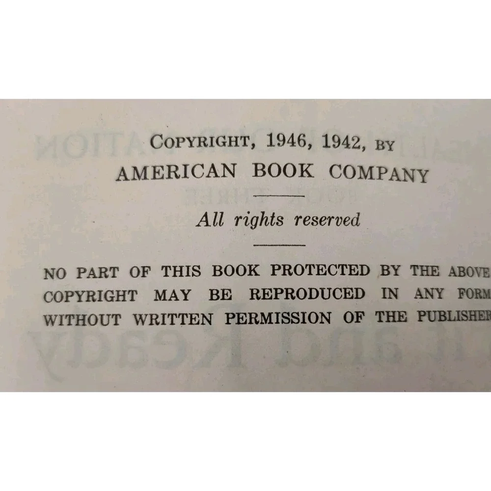Fit and Ready 1946 BOOK 3 SCHOOL HEALTH UNCOMMON Rare SEE PICS B60.1GU2095